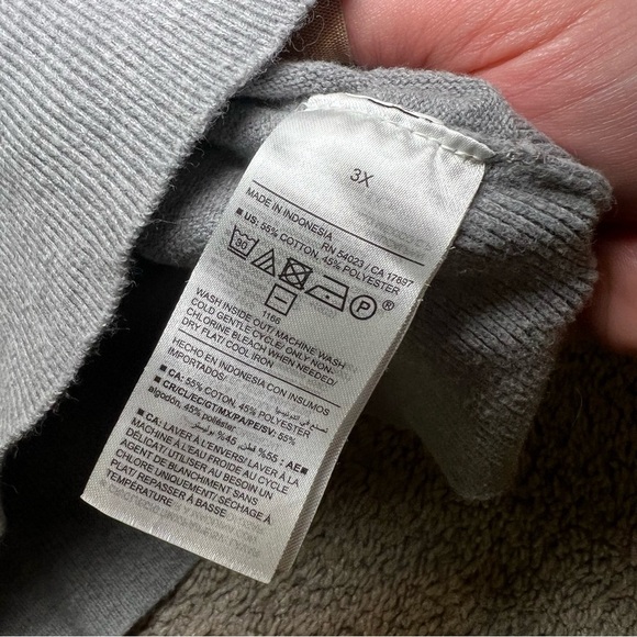 Old Navy Women’s Plus Size Grey Knit Sweater Size 3X Long Sleeve Light Weight - Picture 6 of 6